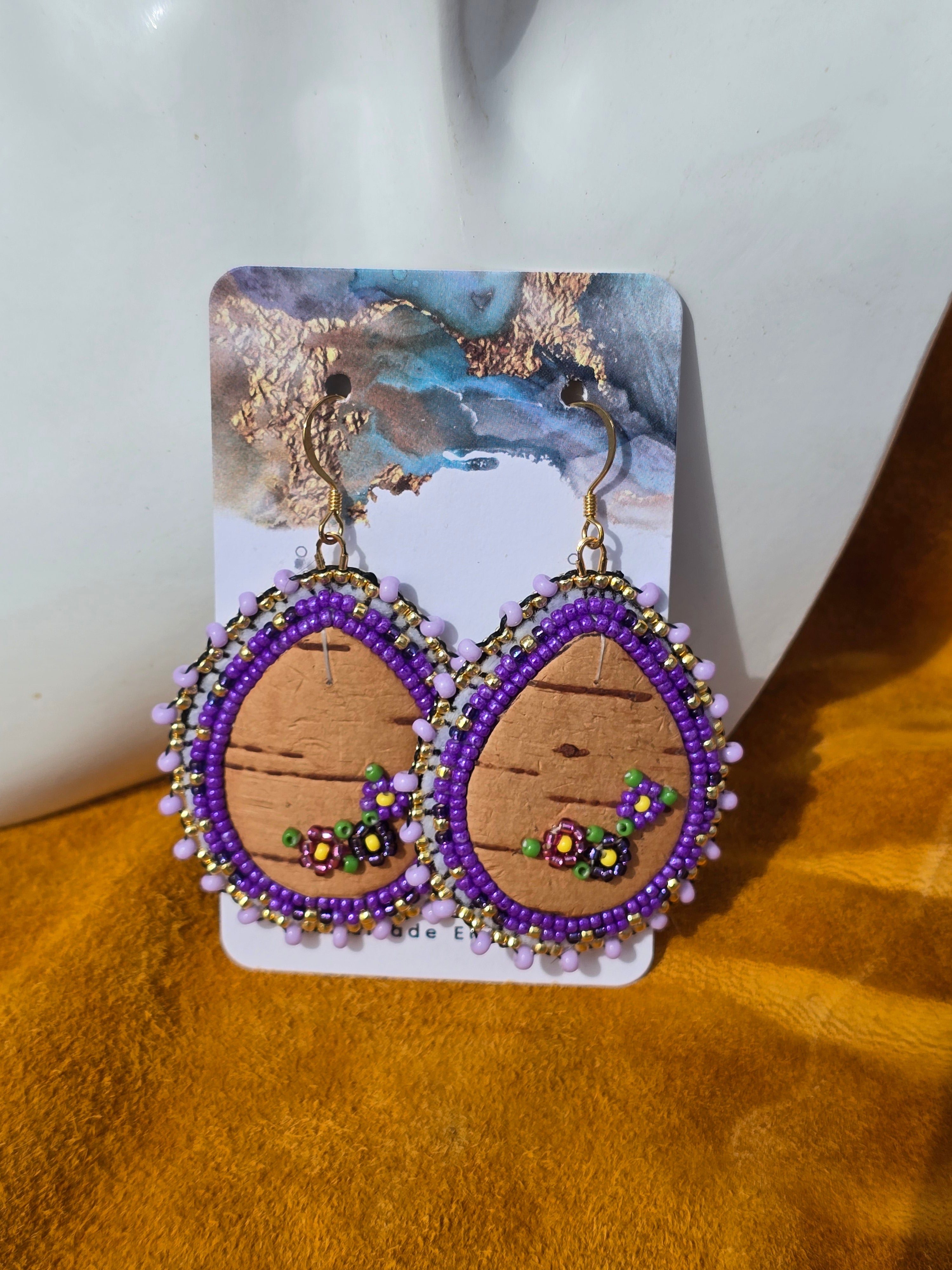 Birch bark earrings