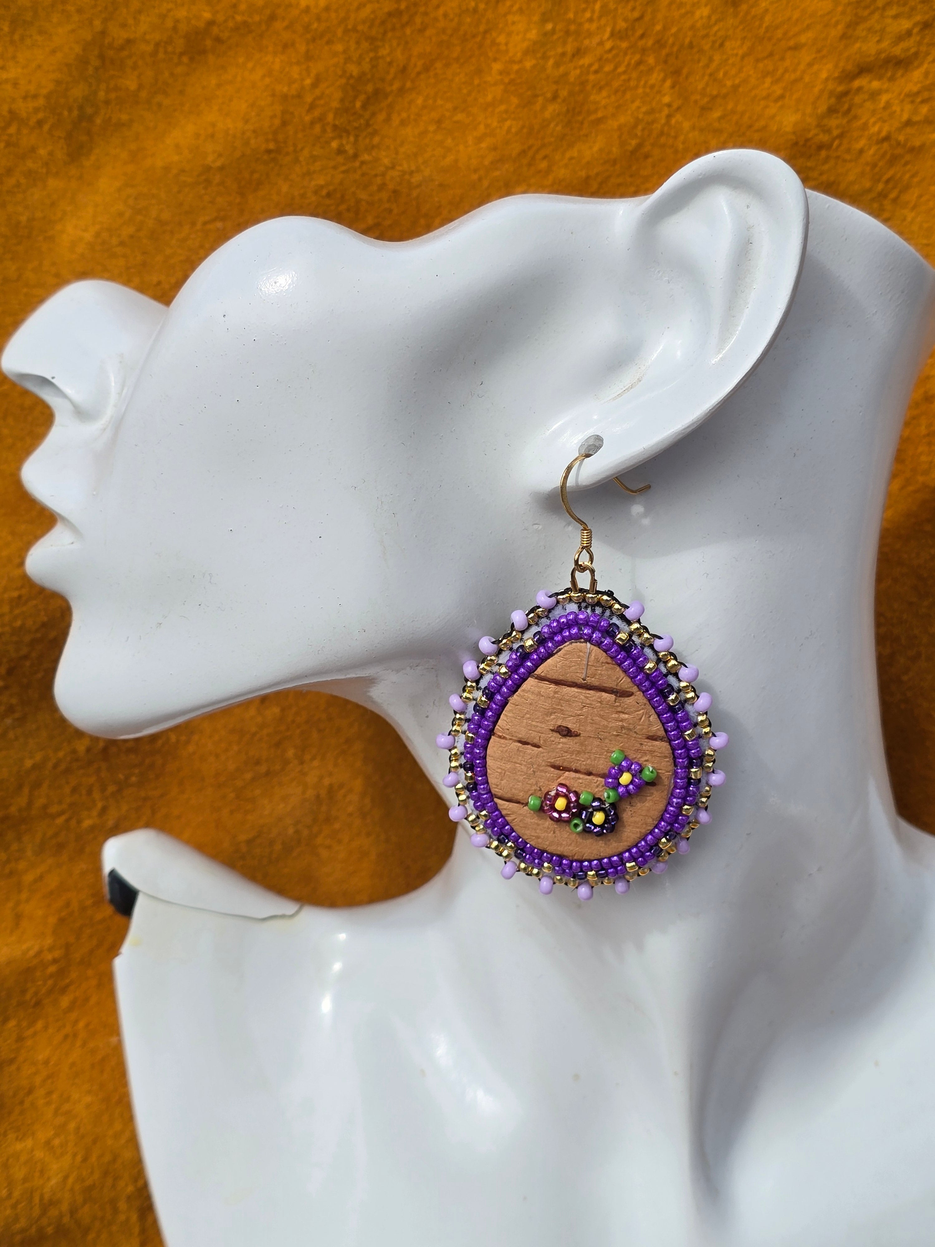 Birch bark earrings