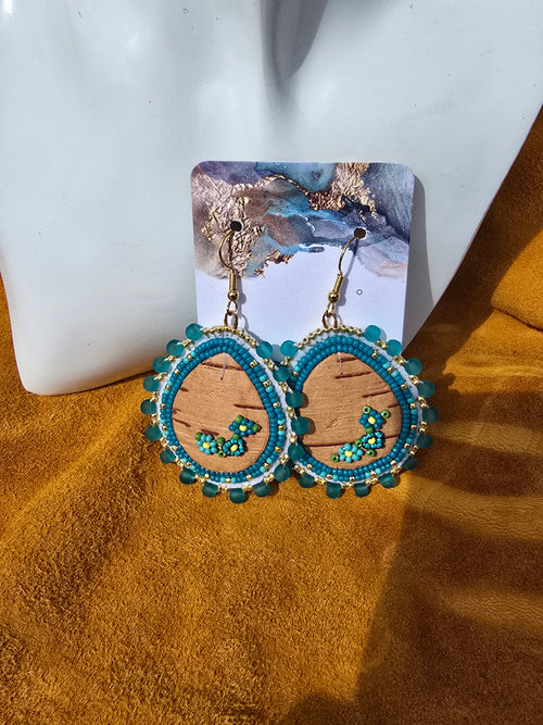 Baby Blue Birch Bark Earrings