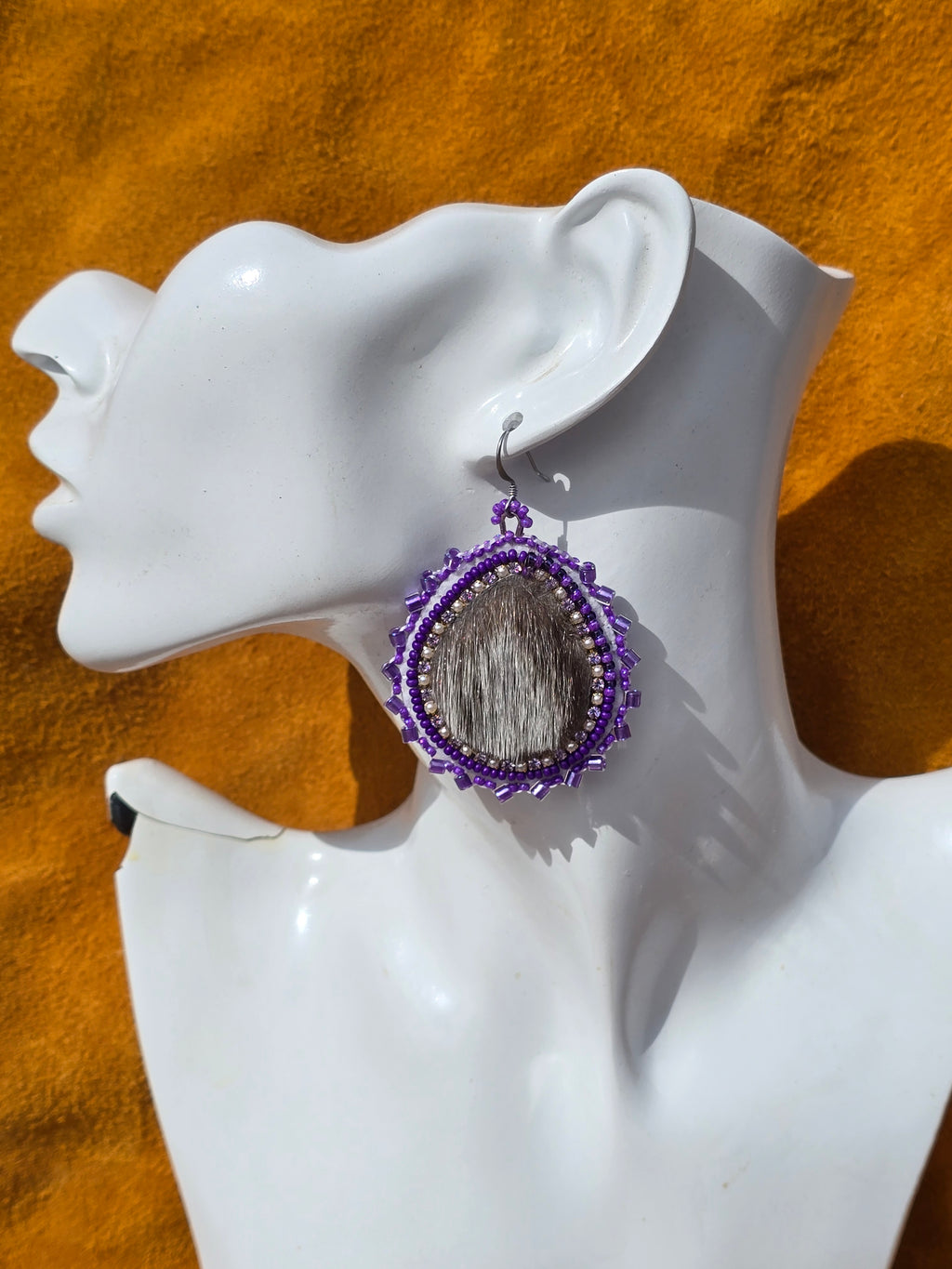 Seal fur earrings