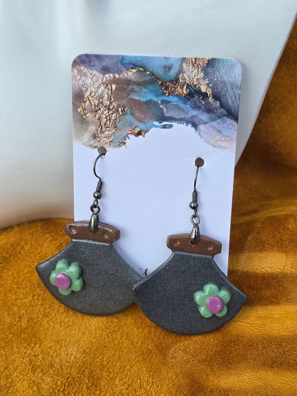 Polymer Clay Ulluaq (native knife)Earrings