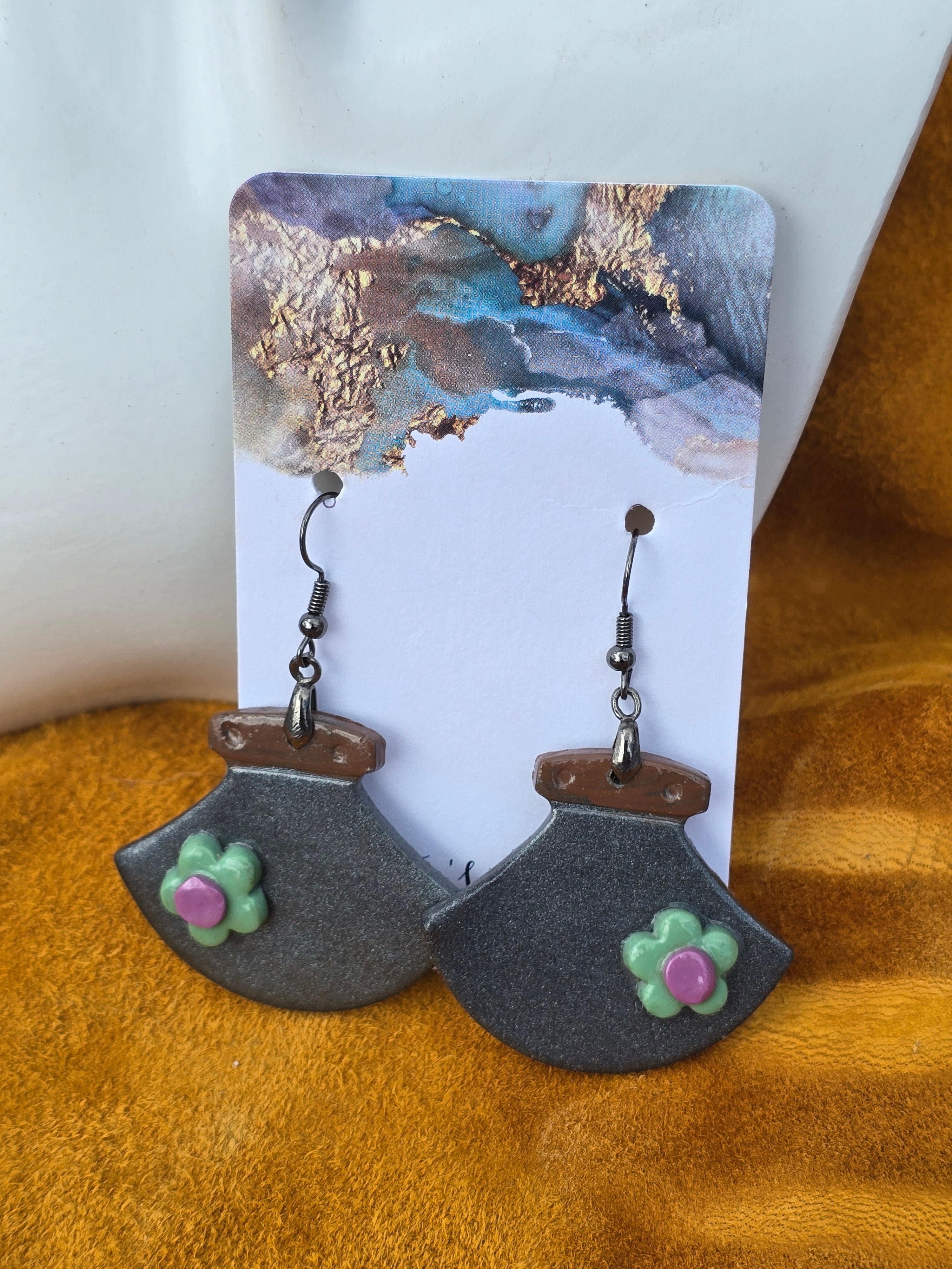 Polymer Clay Ulluaq (native knife)Earrings
