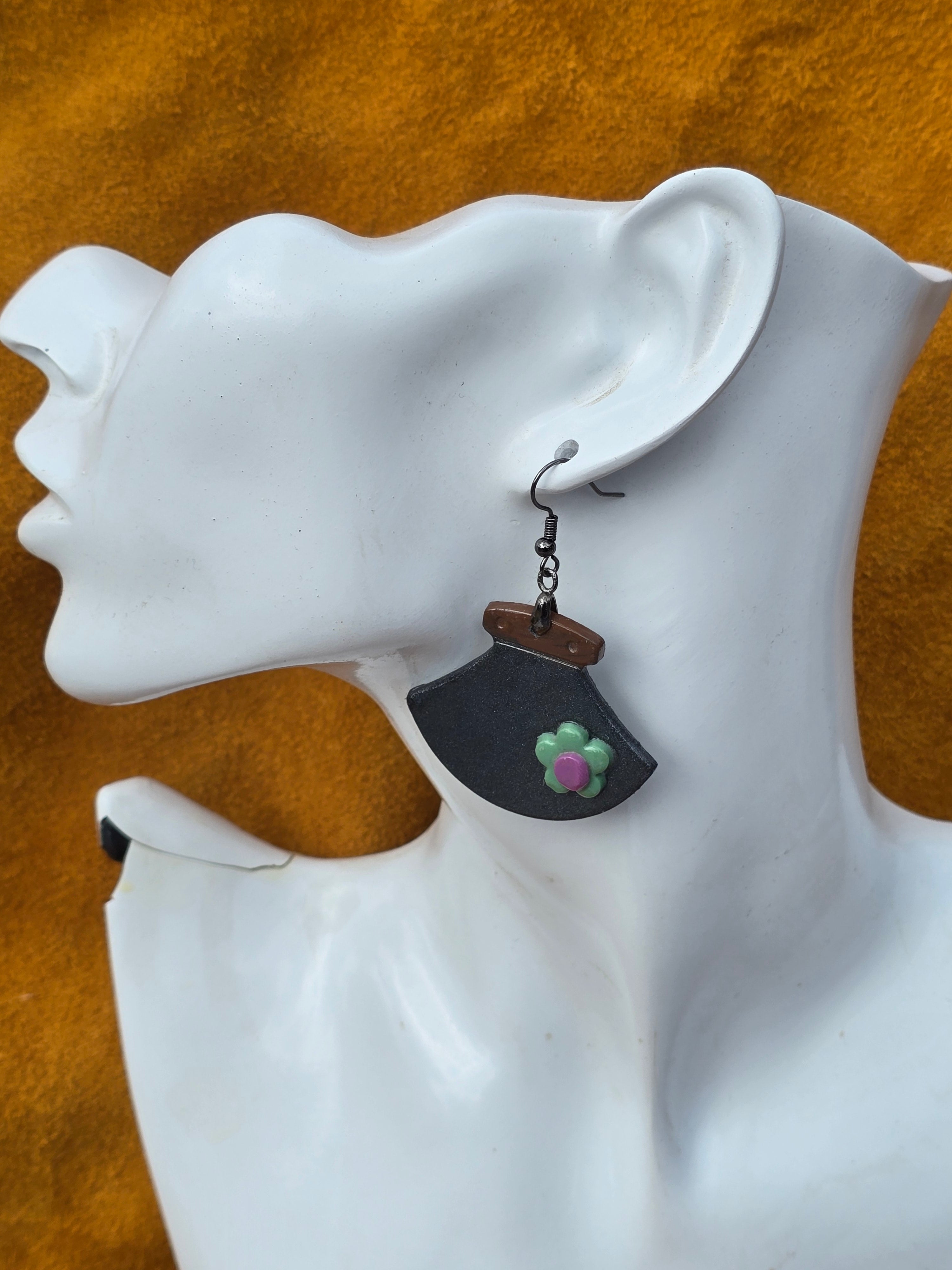 Polymer Clay Ulluaq (native knife)Earrings