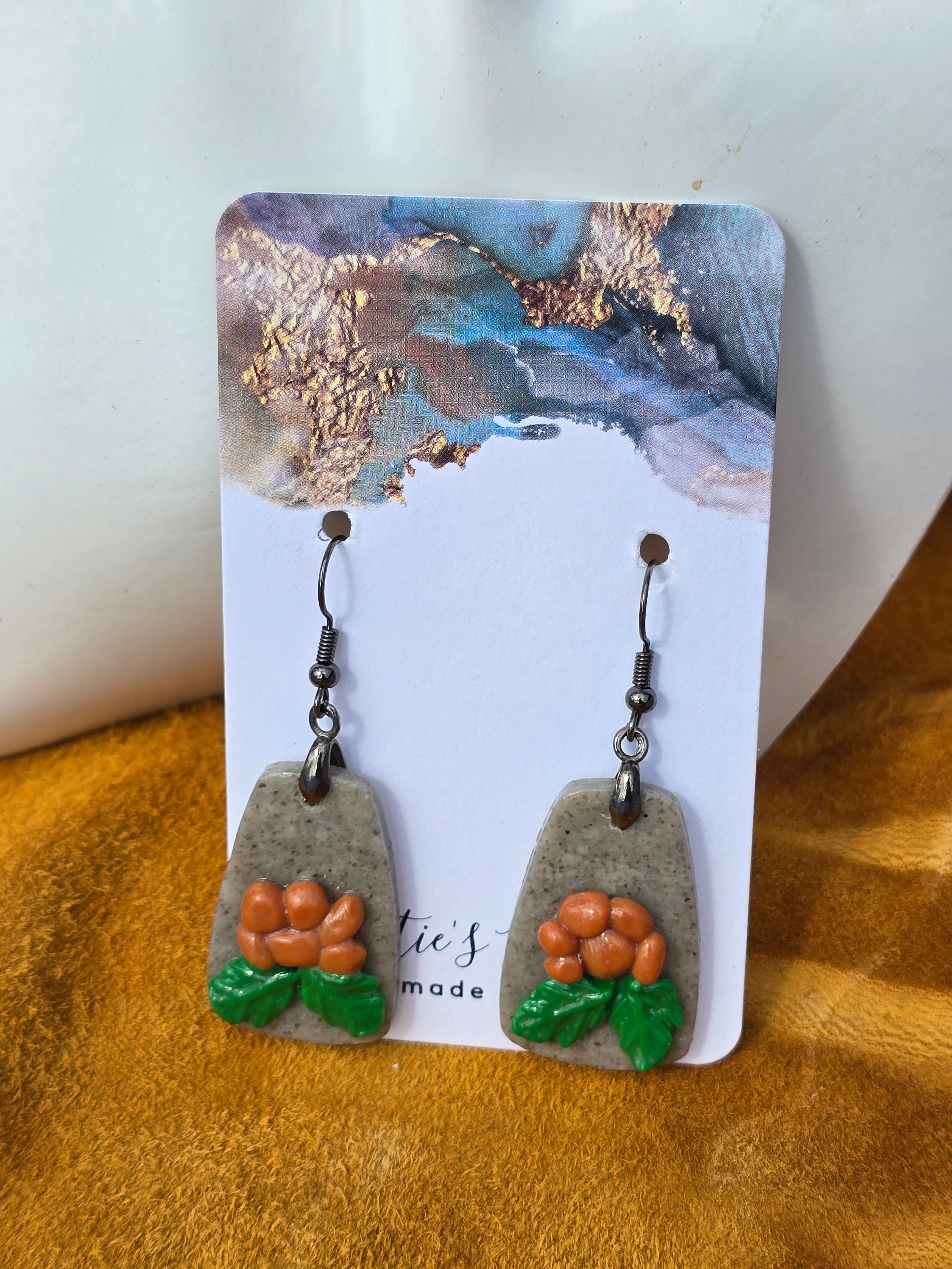 Polymer clay atsaq earrings