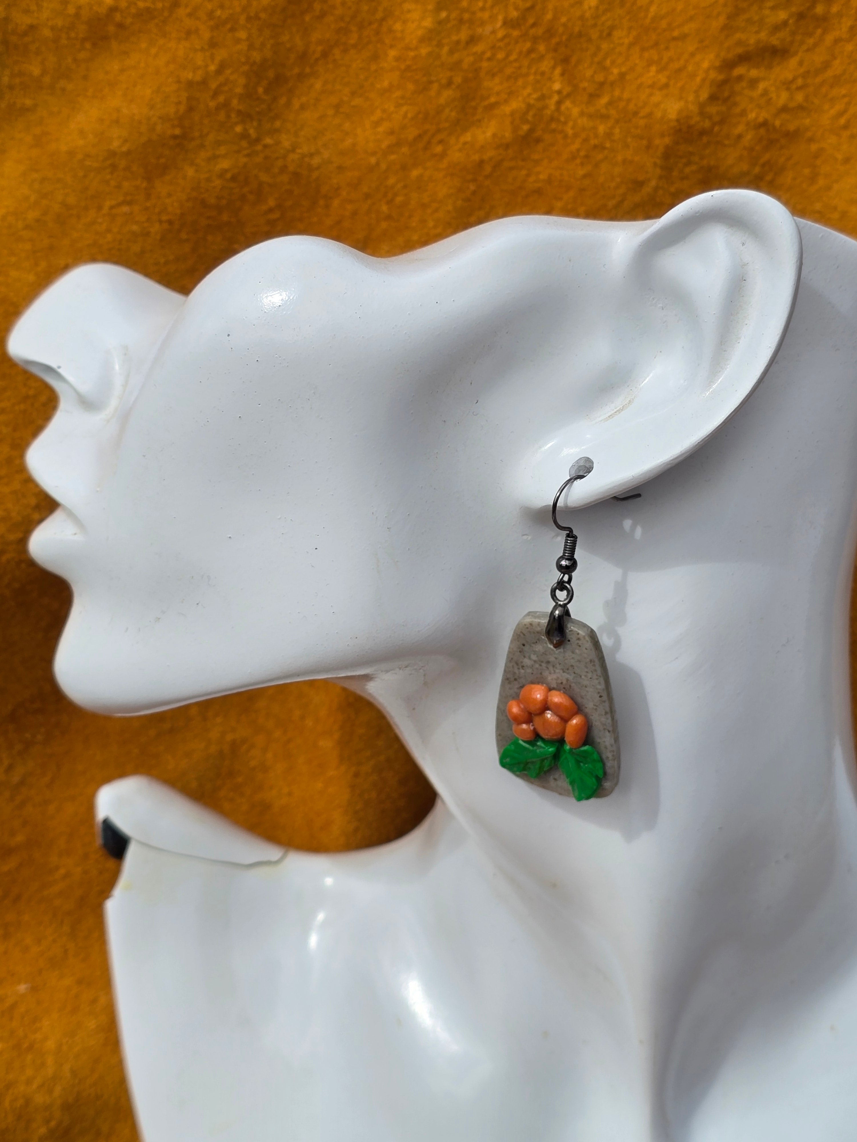Polymer clay atsaq earrings