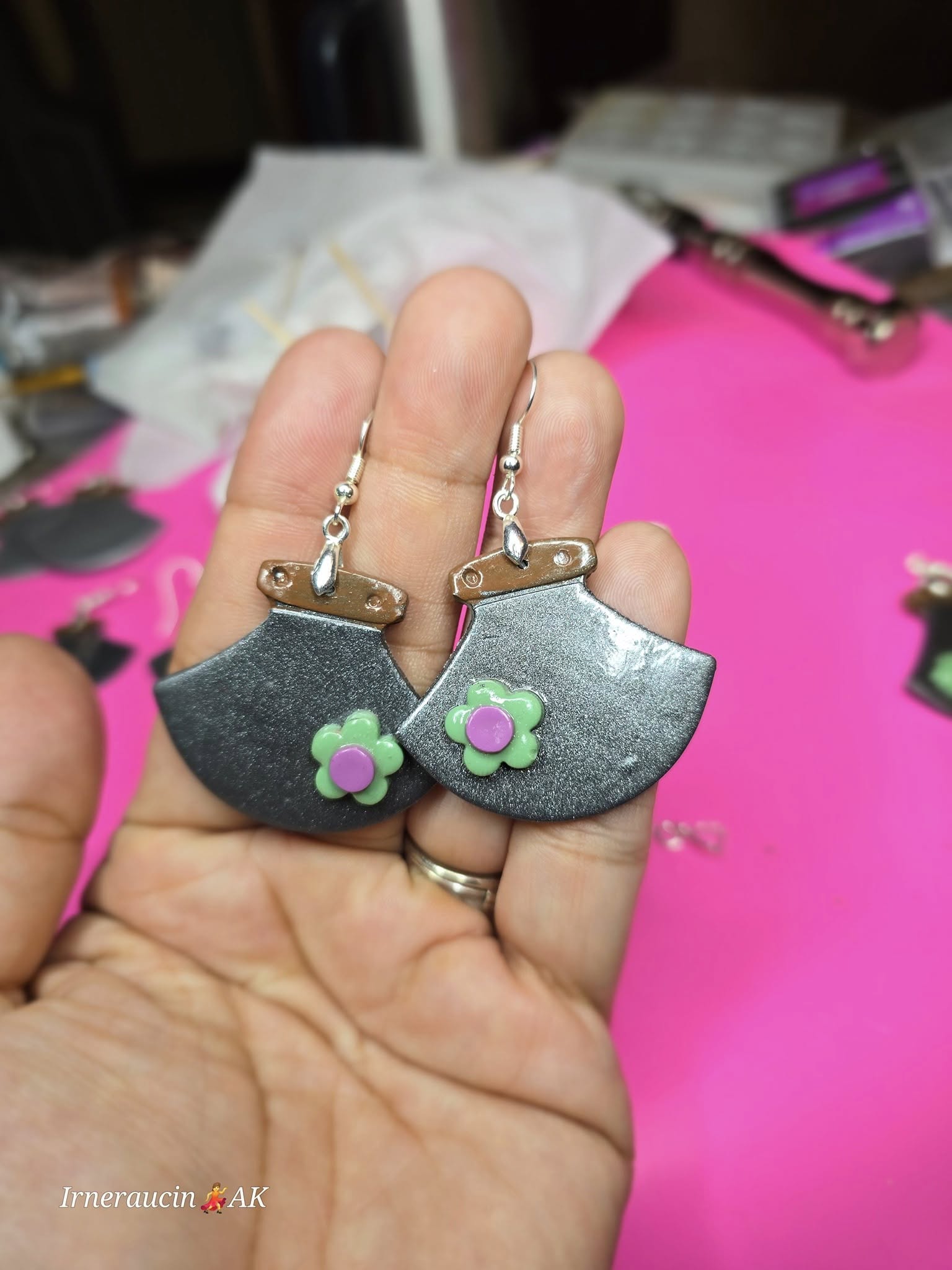 Polymer Clay Ulluaq (native knife)Earrings