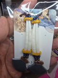 Polymer Clay Ullluaq earrings with Dentalium Shells