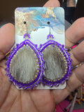 Seal fur earrings